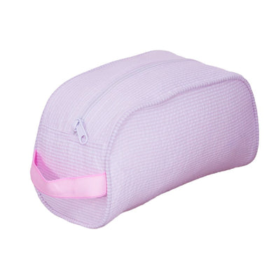 Pink Seersucker Toiletry/Cosmetic Bag