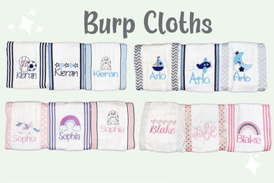 Personalized Burp Cloths