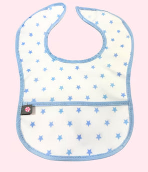 Blue Stars Wipeable Bib