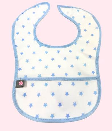 Blue Stars Wipeable Bib