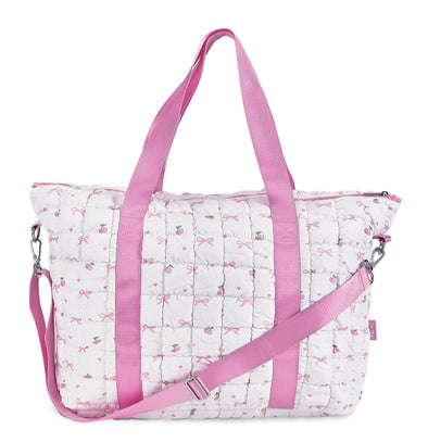 Bows & Cherry Scrunchie Tote Weekender