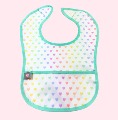 Hearts Wipeable Bib