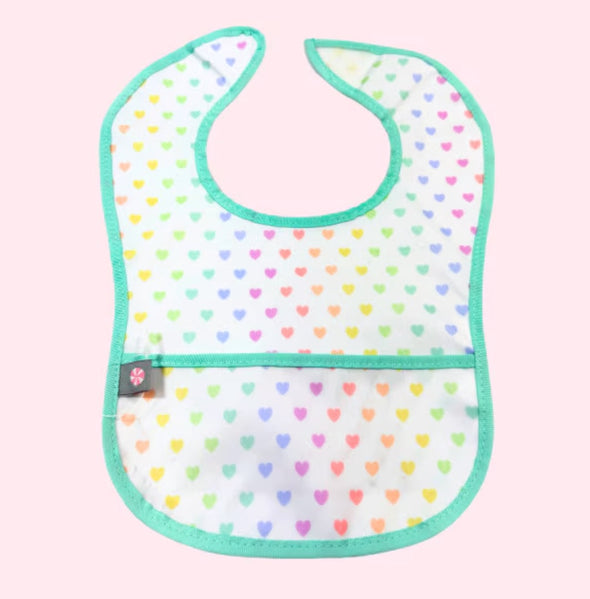 Hearts Wipeable Bib