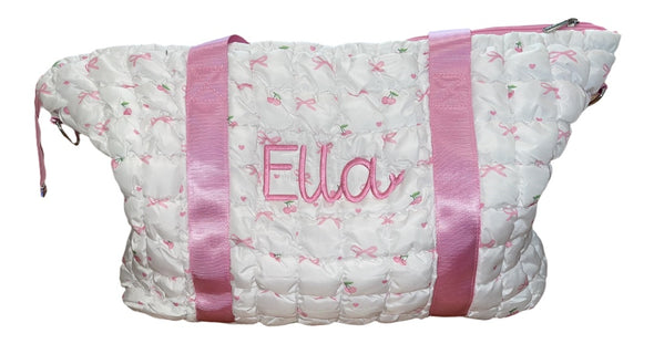 Bows & Cherry Scrunchie Tote Weekender