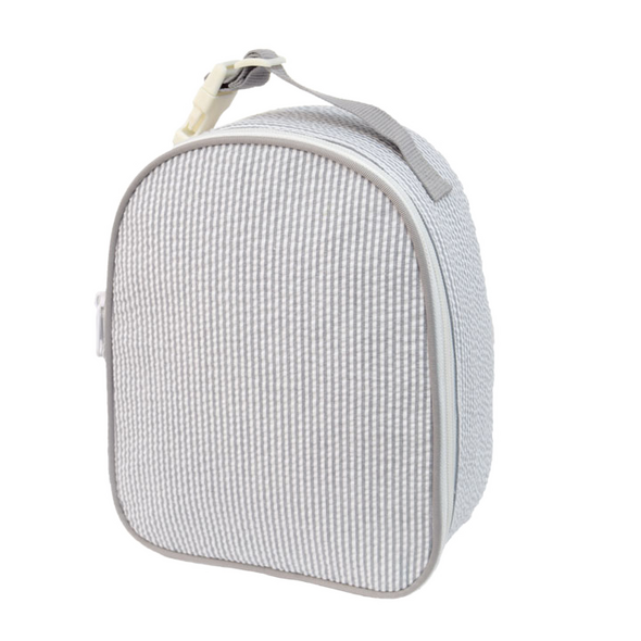 Grey Seersucker Gumdrop Lunch Box