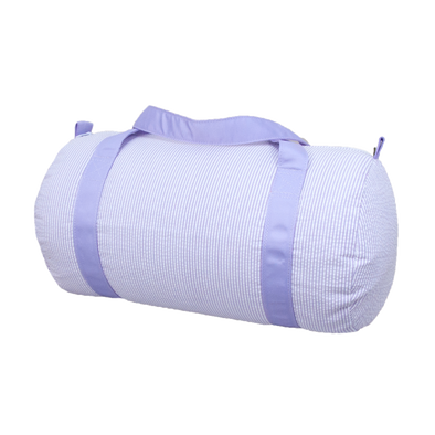 Lilac Seersucker Roll Duffel