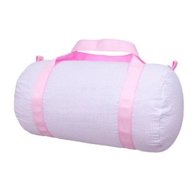 Pink Seersucker Roll Duffel