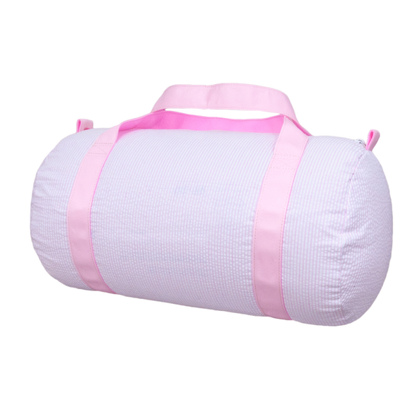 Pink Seersucker Roll Duffel