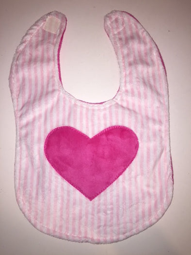 Pink Stripe Heart