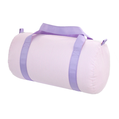 Princess Pink Lilac Seersucker Roll Duffel