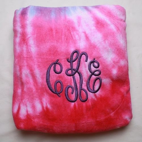 Pink/Purple Tie Dye Beach Towel