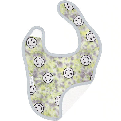 Yellow Tie Dye Smiley Bib