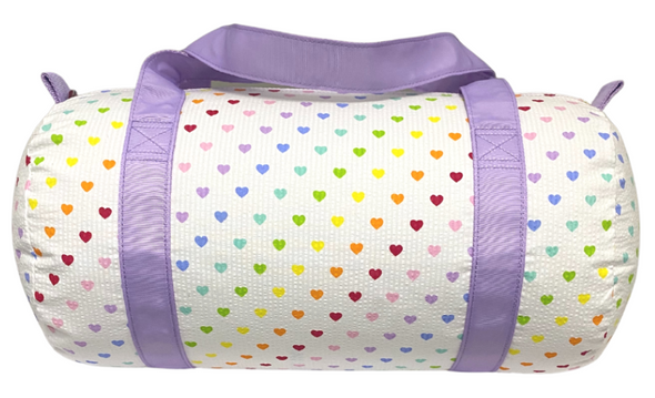 Tiny Hearts Seersucker Roll Duffel